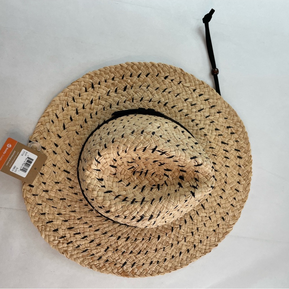 Pistil Skiff Black Leather Band Straw Hat Beach Outdoor Hat One Size $54 NWT - Picture 3 of 6